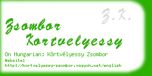 zsombor kortvelyessy business card